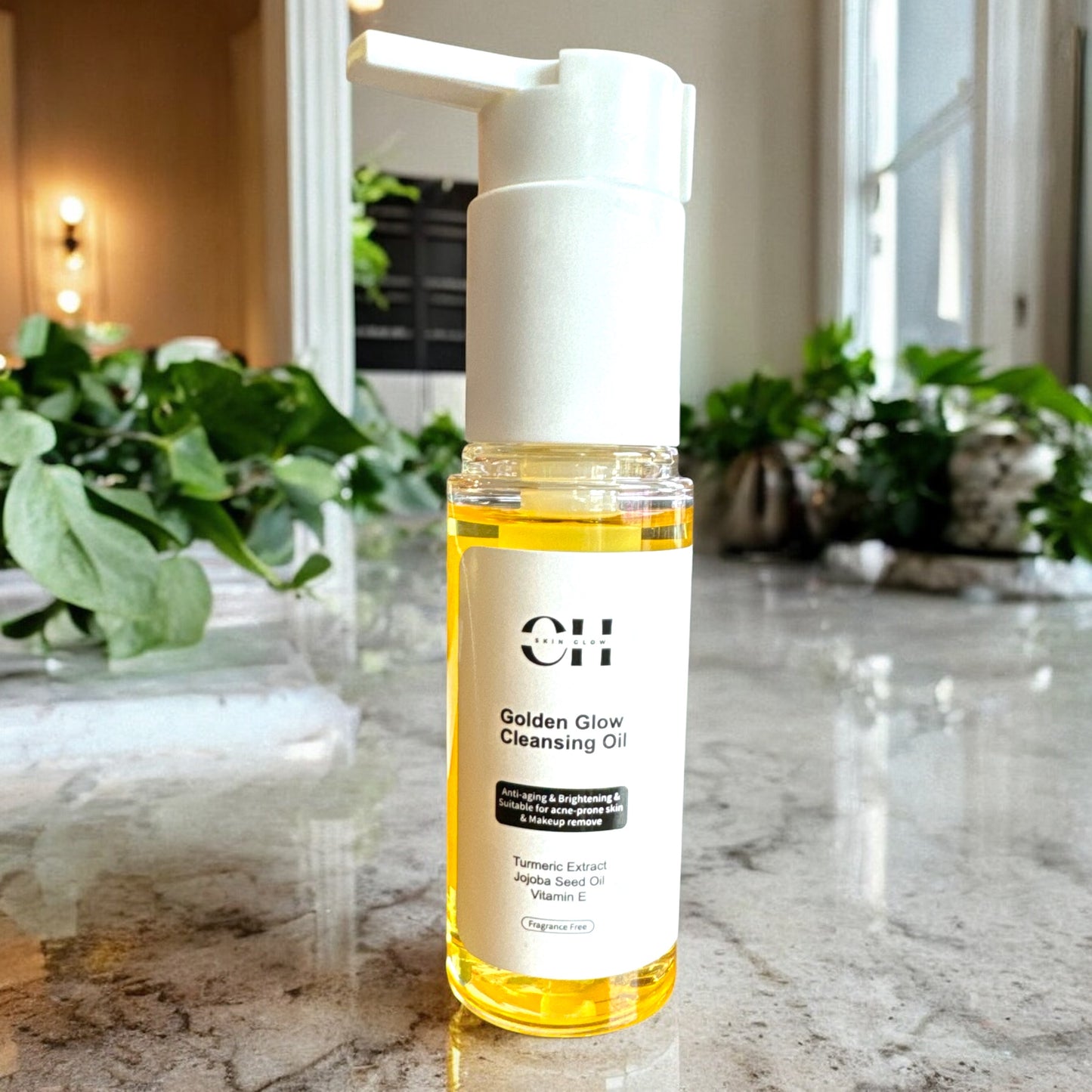 CH Skin Glow Golden Cleansing Oil – Vit. E, Castor Oil,Jojoba Oil, Turmeric Extract, Sweet Almond Oil